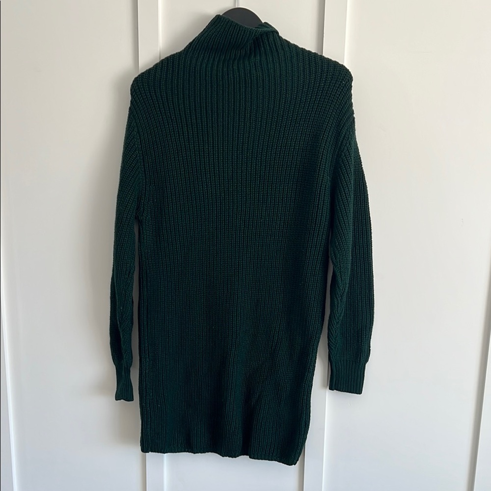 Wilfred Dark Green Ribbed Merino Sweater Dress